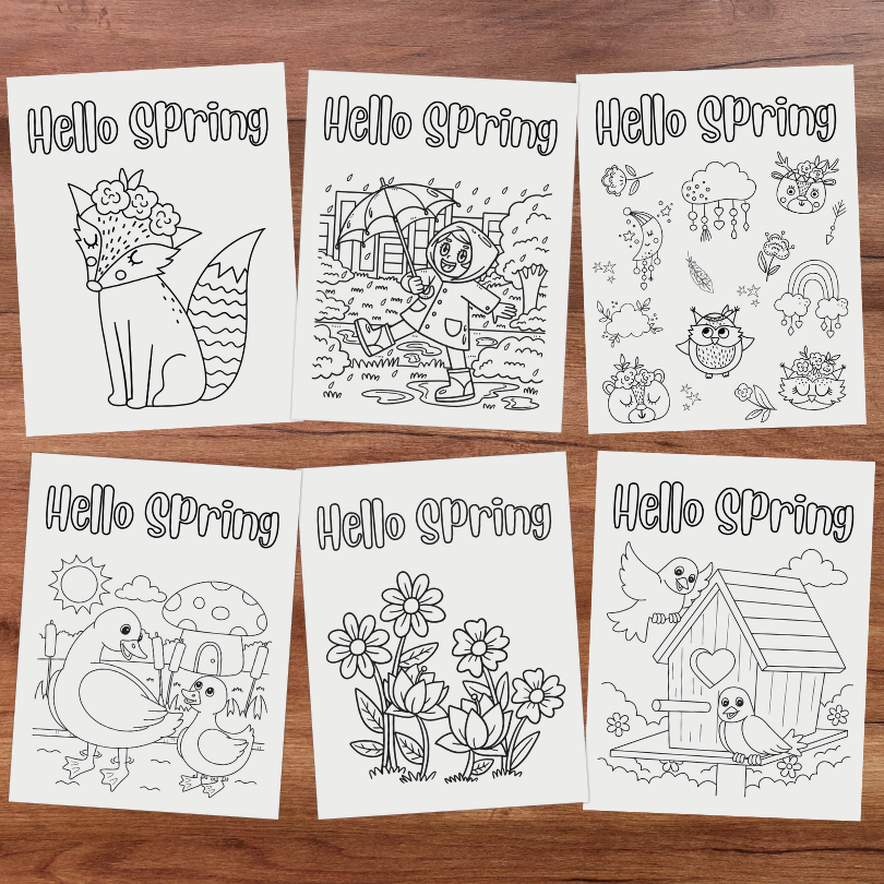 Spring Colouring Sheets